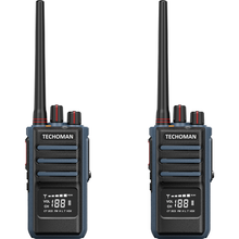 Load image into Gallery viewer, 2x (Pair) TECHOMAN 5 Watt High Power TM905PRO UHF PRS / Commercial Radio Walkie Talkies - Blue UHF PRS Hand Helds TECHOMAN