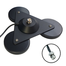 Load image into Gallery viewer, TECHOMAN 3x 9cm Premium Antenna / Aerial Magnetic Base SO239 4 Metres RG58 Cable to BNC Plug Mobile Antenna Mounts TECHOMAN
