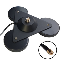 Load image into Gallery viewer, TECHOMAN 3x 9cm Premium Antenna / Aerial Magnetic Base SO239 4 Metres RG58 Cable to SMA Plug Mobile Antenna Mounts TECHOMAN