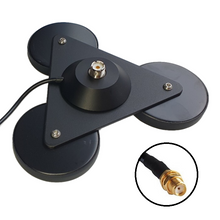 Load image into Gallery viewer, TECHOMAN 3x 9cm Premium Antenna / Aerial Magnetic Base SO239 4 Metres RG58 Cable to SMA Socket Mobile Antenna Mounts TECHOMAN