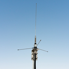 Load image into Gallery viewer, TECHOMAN M-150 VHF Base Station Tuneable 144-174 MHz 2.15dBi Stainless Steel Radio Antenna Aerial with Ultra Low Loss Cable Antenna Base Station TECHOMAN