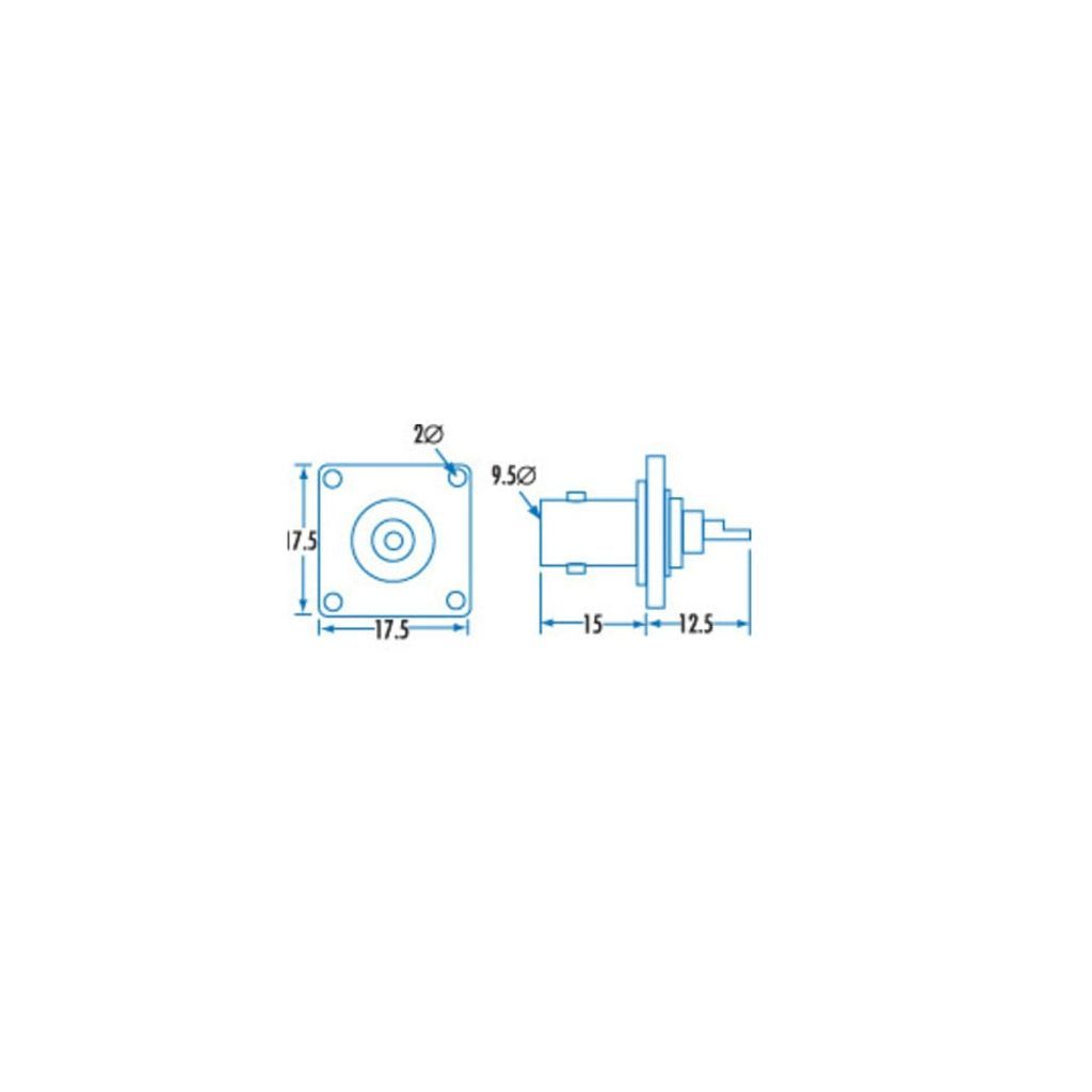 Connecteur BNC Chassis Socket (prise Femelle) - Réf. E15h31/3 | Marque SEME, 1 Pièce Neuve