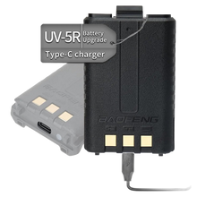 Load image into Gallery viewer, Baofeng BL-5 1800mAh Size Li-ion USB-C Battery Pack for UV-5R with USB-C Cable Baofeng Batteries BAOFENG