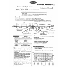 Load image into Gallery viewer, COMET CWA-1000 HF Multiband Dipole Wire "Fan Dipole" Antenna Antenna Base Station COMET