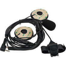 Load image into Gallery viewer, TECHOMAN Finger PTT Motorcycle Helmet Headset for Baofeng 2 Pin Communication Radio Accessories TECHOMAN
