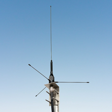 Load image into Gallery viewer, TECHOMAN M-150 VHF Base Station Tuneable 144-174 MHz 2.15dBi Black Radio Antenna Aerial with Ultra Low Loss Cable Antenna Base Station TECHOMAN