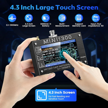 Load image into Gallery viewer, MiNi1300 Antenna / Aerial Analyzer / Vector Network Analyzer VNA 4.3 Inch 0.1-1300MHz with Signal Generator Antenna SWR Meter MINI