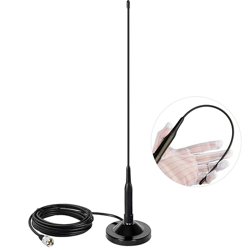 TECHOMAN Mobile Ham Radio Antenna + Magnetic Mount NL-R2 Dual Band VHF/UHF 144/430MHz Antenna Mobile TECHOMAN   