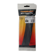 Load image into Gallery viewer, POWERFORCE 100x Cable Ties Black UV 200mm x 4.8mm Weather Resistant Nylon Antenna Mounts & Brackets POWERFORCE