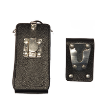 Load image into Gallery viewer, BAOFENG UV-81C Leather Heavy Duty Belt Pouch - Black Radio Belt Pouches TECHOMAN