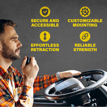 Load image into Gallery viewer, GEARKEEPER RT4-4112 Standard Duty CB Microphone Keeper Black GEARKEEPER