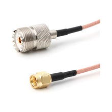 Load image into Gallery viewer, TECHOMAN Antenna / Aerial Patch Cable with SO239 and SMA Male - 15cm cable. Antenna Patch Cables TECHOMAN