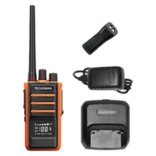 Load image into Gallery viewer, 6x TECHOMAN 5 Watt High Power TM905PRO UHF PRS / Commercial Radio Walkie Talkies - Orange with 6-Way Charger