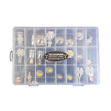 Load image into Gallery viewer, TECHOMAN 24x RF Connector Adaptors - Boxed Set - SMA , N , PL259 , SO239 ,  BNC , TNC , F RF Adapter TECHOMAN