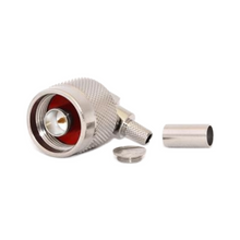 Load image into Gallery viewer, TECHOMAN N-Type Male Right Angle Crimp Plug for LMR195 RG58 RF Connectors TECHOMAN