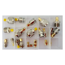 Load image into Gallery viewer, TECHOMAN 20x RF Connector Adaptors - Boxed Set - SMA , N , PL259 , SO239 , BNC , F RF Adapter TECHOMAN