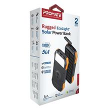 Load image into Gallery viewer, PROMATE 5 in 1 Ecolight Solar Power Bank 10000mAh PROMATE
