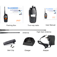Load image into Gallery viewer, TYT TH-UV8000D 10 Watt Ham Walkie Talkie Dual VHF & UHF Amateur Radio Transceivers TYT