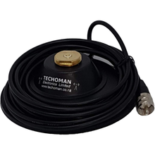 Load image into Gallery viewer, TECHOMAN VHF / UHF Tuneable Antenna with 150mm Magnetic Antenna / Aerial Mount and Cable Antenna Base TECHOMAN