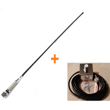 Load image into Gallery viewer, TECHOMAN Mobile CB Radio Antenna / Aerial 26 ~ 27 MHz Fibreglass with Tuning Stub + Mount + Cable Antenna Mobile TECHOMAN