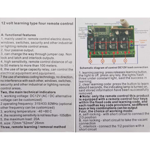 Load image into Gallery viewer, TECHOMAN 12V 4 Channel 433Mhz Wireless Remote Control Switch with 1 Transmitter Remote Controls TECHOMAN