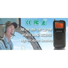 Load image into Gallery viewer, TECHOMAN Aircraft Band Radio Receiver VHF AIR/FM/AM/CB/VHF/SW ** GREY ** Radio Receiver TECHOMAN