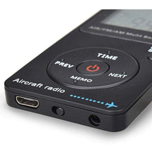 Load image into Gallery viewer, TECHOMAN Aircraft Band Radio Receiver VHF AIR/FM/AM BLACK Radio Receiver TECHOMAN