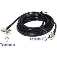 Load image into Gallery viewer, TECHOMAN Antenna / Aerial L Bracket with SO239 on Base and PL259 for Radio - 5M cable. Mobile Antenna Mounts TECHOMAN