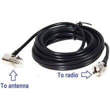 Load image into Gallery viewer, TECHOMAN 5 Metre Antenna / Aerial Cable with SO239 on Base and PL259 for Radio Antenna Accessories TECHOMAN
