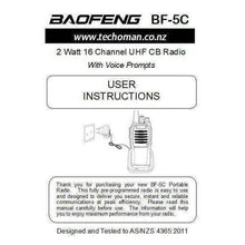 Load image into Gallery viewer, 12x Baofeng BF-5C 2 WATT UHF PRS CB Walkie Talkies - 16 Channels &amp; 6-way Charger UHF PRS Hand Helds BAOFENG   
