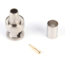 Load image into Gallery viewer, TECHOMAN BNC Type Male Crimp Plug for RG58 Coaxial Cable RF Connectors TECHOMAN