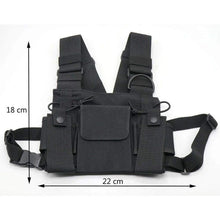 Load image into Gallery viewer, TECHOMAN Chest Pack 3 Pocket Nylon for Walkie Talkies  TECHOMAN