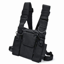 Load image into Gallery viewer, TECHOMAN Chest Pack 3 Pocket Nylon for Walkie Talkies  TECHOMAN