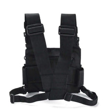 Load image into Gallery viewer, TECHOMAN Chest Pack 3 Pocket Nylon for Walkie Talkies  TECHOMAN