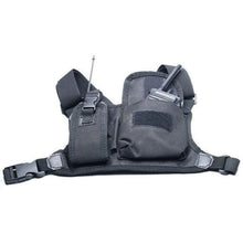 Load image into Gallery viewer, TECHOMAN Chest Pack 2 Pocket Nylon for Walkie Talkies  TECHOMAN