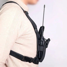Load image into Gallery viewer, TECHOMAN Chest Pack 2 Pocket Nylon for Walkie Talkies  TECHOMAN