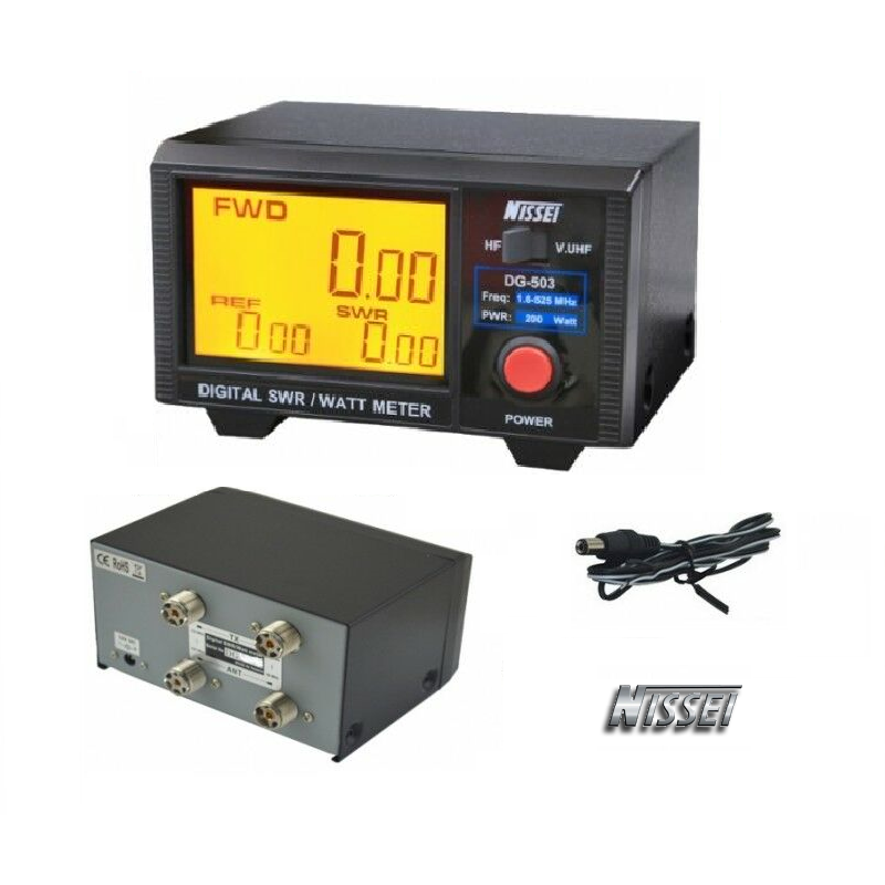 NISSEI DG-503 SWR RF Test Meter HF VHF UHF 1.6~60MHz and 125~525 –  Techoman Electronics Ltd