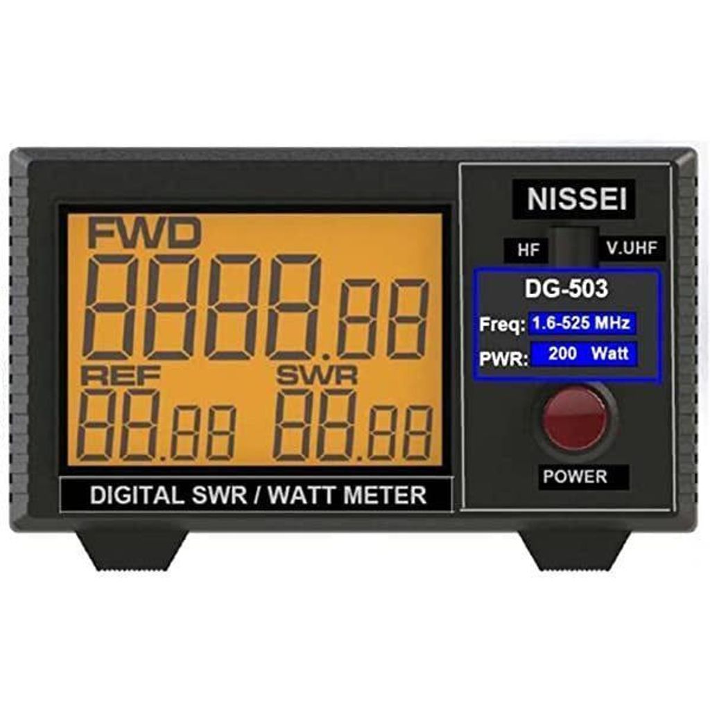 NISSEI DG-503 SWR  / RF Test Meter HF ~ VHF ~ UHF 1.6~60MHz and 125~525MHz Antenna SWR Meter NISSEI   