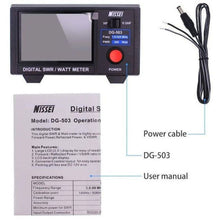 Load image into Gallery viewer, NISSEI DG-503 SWR  / RF Test Meter HF ~ VHF ~ UHF 1.6~60MHz and 125~525MHz Antenna SWR Meter NISSEI