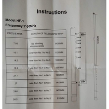 Load image into Gallery viewer, TECHOMAN HF Mobile Vertical Antenna / Aerial  7 to 50MHz  TM-HF-1 Antenna Mobile TECHOMAN