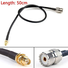 Load image into Gallery viewer, TECHOMAN Antenna / Aerial Patch Cable with SO239 and SMA Female for Radio - 50cm cable. Antenna Patch Cables TECHOMAN
