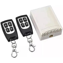 Load image into Gallery viewer, TECHOMAN 12V 4 Channel 433Mhz Wireless Remote Control Switch with 2 Transmitters Remote Controls TECHOMAN