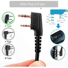 Load image into Gallery viewer, Pofung Acoustic 2-Pin Headset Earpiece / Microphone for Pofung Radios Communication Radio Accessories TECHOMAN