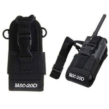 Load image into Gallery viewer, TECHOMAN Walkie Talkie Belt Pouch Cover for Baofeng and Other Models - Black Radio Belt Pouches TECHOMAN
