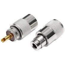 Load image into Gallery viewer, 2x PL259 Male Solder Plug RF Connectors for RG-58 or RG-8 RF Connectors TECHOMAN   
