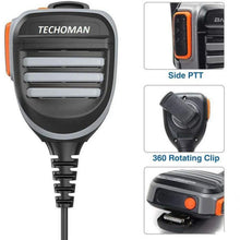 Load image into Gallery viewer, TECHOMAN TM820P Rainproof 2 Pin Microphone Speaker for TM820P Radios Communication Radio Accessories TECHOMAN