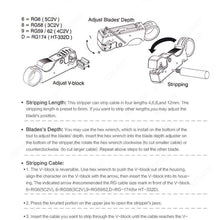 Load image into Gallery viewer, TECHOMAN Rotary Coaxial Cable Stripper Tool For RG-58 RG-59 RG-6 Wire Cutters TECHOMAN