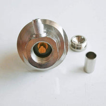 Load image into Gallery viewer, TECHOMAN SO239 Female Crimp Right Angle Antenna / Aerial Base for RG58 Coaxial Cable RF Socket TECHOMAN