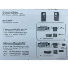 Load image into Gallery viewer, SURECOM SW-102 VSWR, SWR, Power & Frequency Meter VHF~UHF 125-525mhz with 2x PL259 RF Adaptors Antenna SWR Meter SURECOM