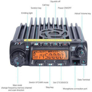 TYT TH-9000D 136-174 MHz VHF 60 Watt FM Mobile High Power Transceiver Amateur Radio Transceivers TYT   